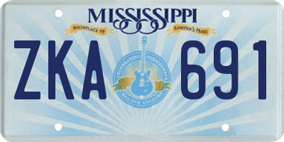 MS license plate ZKA691