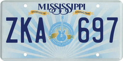 MS license plate ZKA697