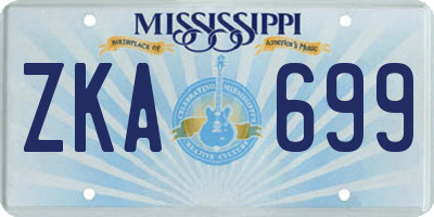 MS license plate ZKA699