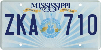 MS license plate ZKA710