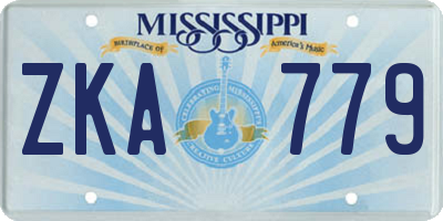 MS license plate ZKA779