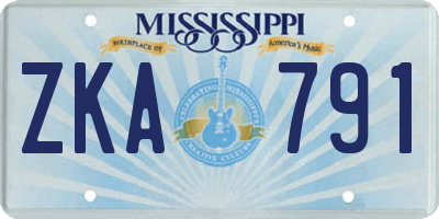 MS license plate ZKA791