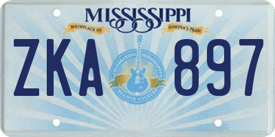 MS license plate ZKA897