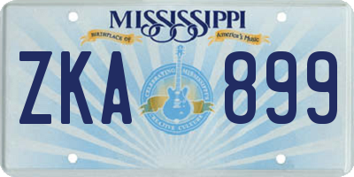 MS license plate ZKA899