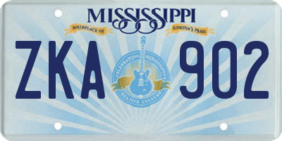MS license plate ZKA902