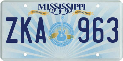 MS license plate ZKA963
