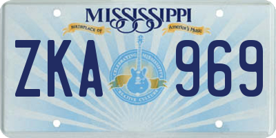 MS license plate ZKA969