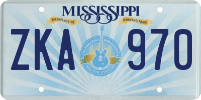 MS license plate ZKA970