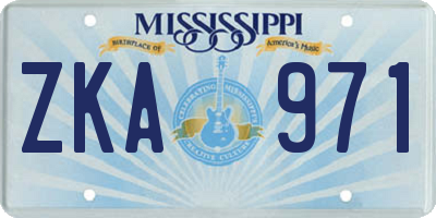 MS license plate ZKA971