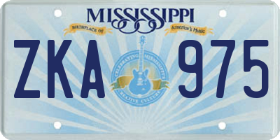 MS license plate ZKA975