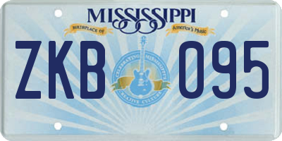 MS license plate ZKB095