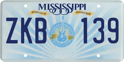 MS license plate ZKB139