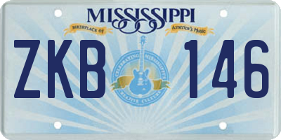 MS license plate ZKB146