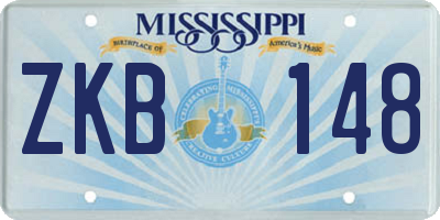 MS license plate ZKB148