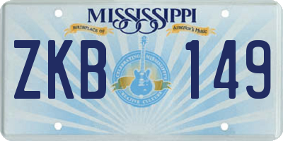 MS license plate ZKB149