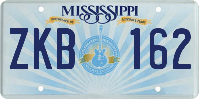 MS license plate ZKB162