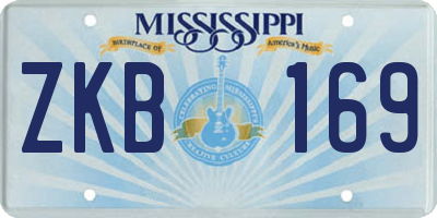 MS license plate ZKB169