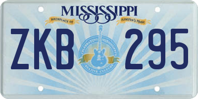 MS license plate ZKB295