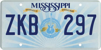 MS license plate ZKB297
