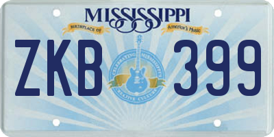 MS license plate ZKB399