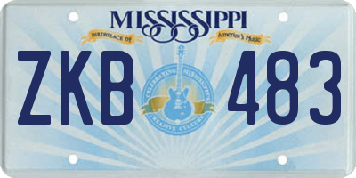 MS license plate ZKB483