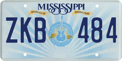 MS license plate ZKB484