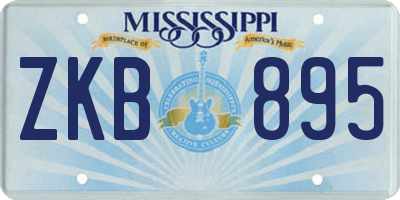 MS license plate ZKB895