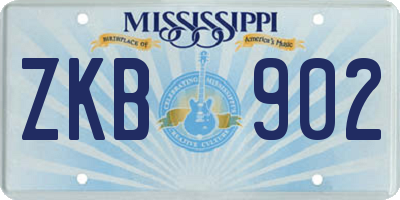 MS license plate ZKB902