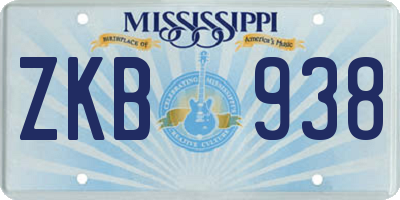 MS license plate ZKB938