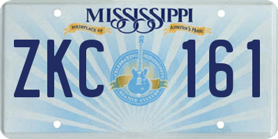 MS license plate ZKC161