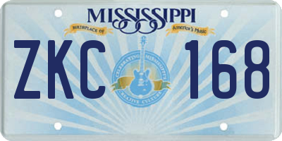 MS license plate ZKC168