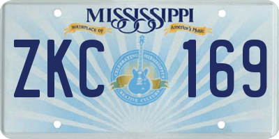 MS license plate ZKC169
