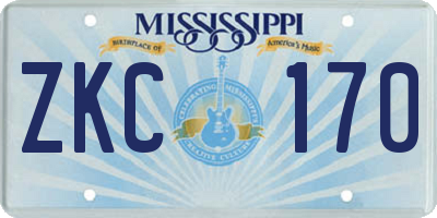 MS license plate ZKC170
