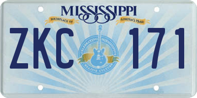 MS license plate ZKC171