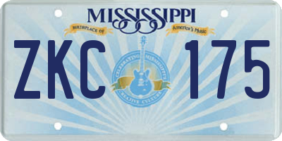 MS license plate ZKC175