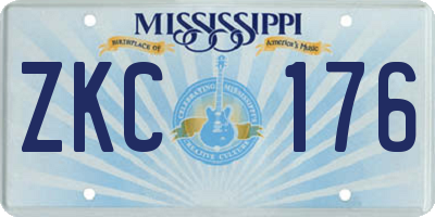 MS license plate ZKC176