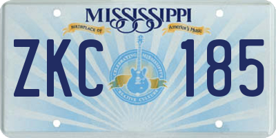 MS license plate ZKC185