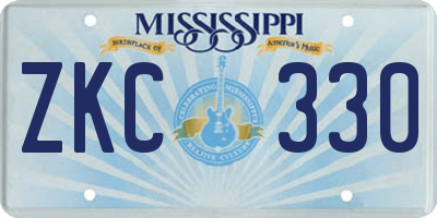 MS license plate ZKC330