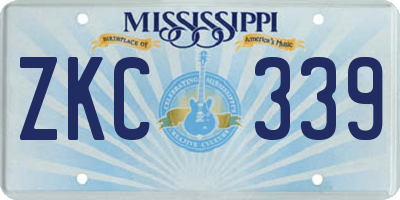 MS license plate ZKC339