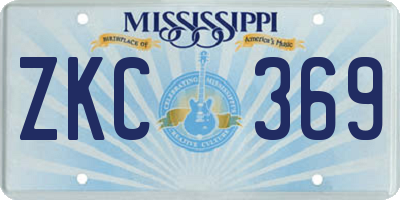 MS license plate ZKC369