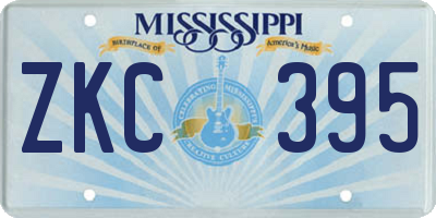 MS license plate ZKC395
