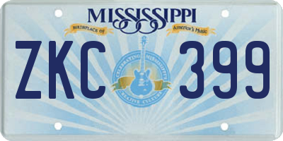 MS license plate ZKC399