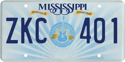 MS license plate ZKC401