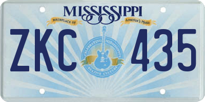 MS license plate ZKC435