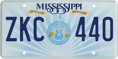 MS license plate ZKC440