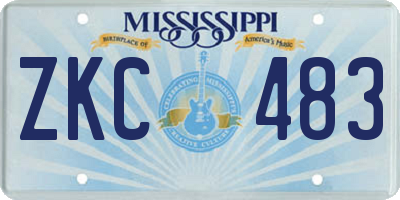 MS license plate ZKC483