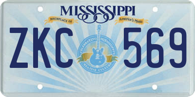 MS license plate ZKC569