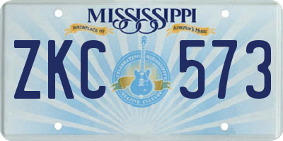 MS license plate ZKC573