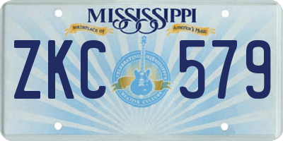 MS license plate ZKC579