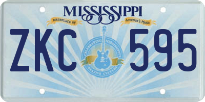 MS license plate ZKC595